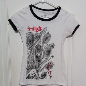 Uzumaki Graphic Tee with Black Trim